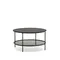 Gilda Журнальный столик из закаленного стекла и металла с матовой черной отделкой Ø 80 см