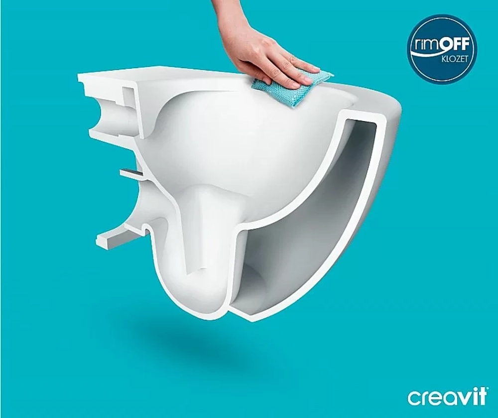 Унитаз подвесной Creavit Free FE322-11SM00E-0000 черный матовый, безободковый
