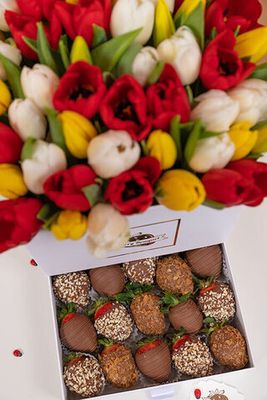 Коробка Шкатулка тюльпаны