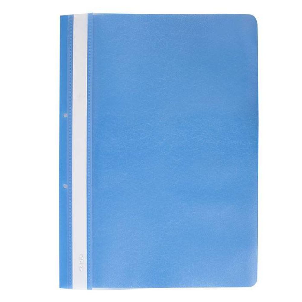 Папка скоросшиватель Stanger А4 голуб. пластик 180 мкм карман д/маркир.этикет. перфор.