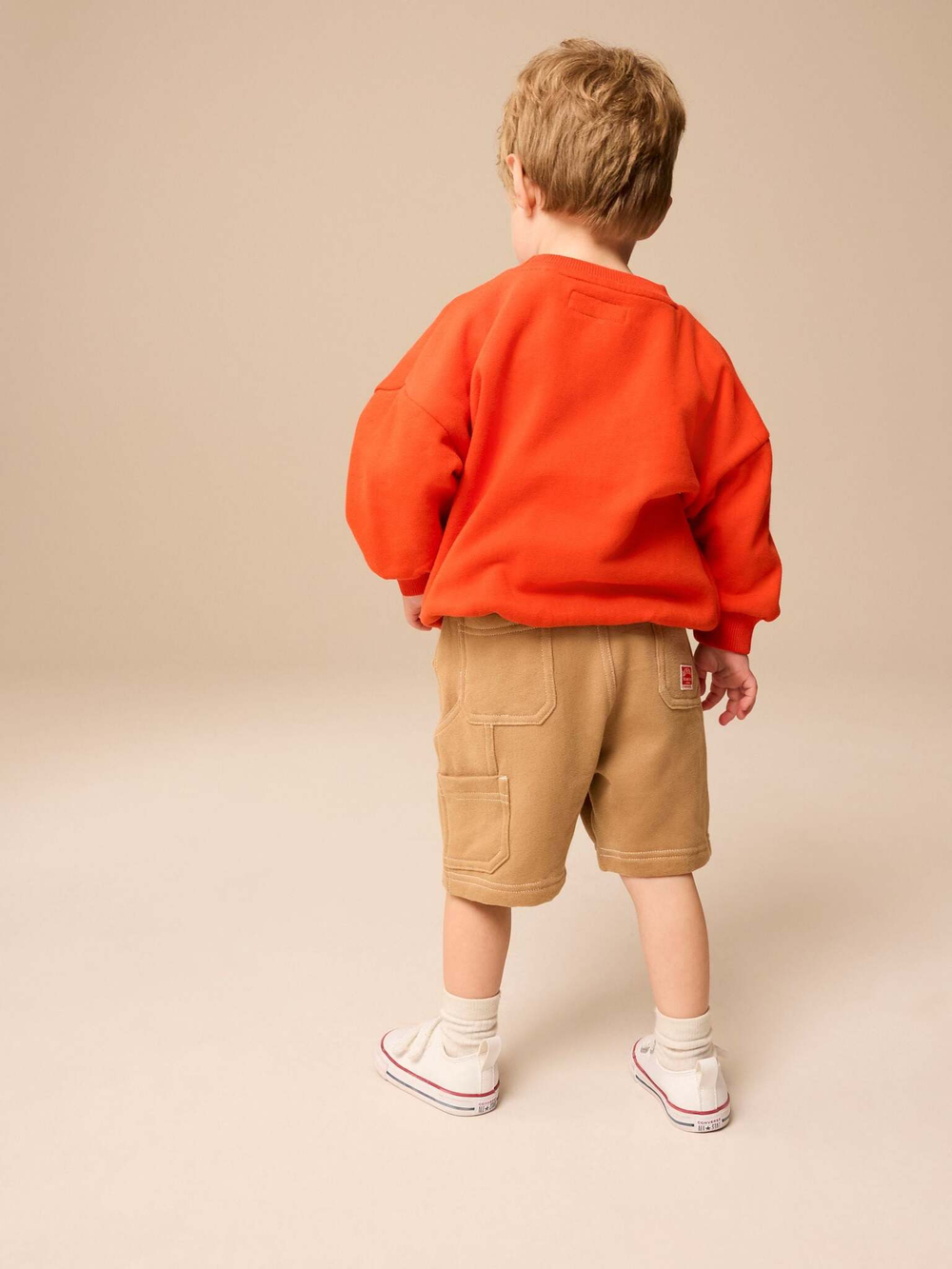 Толстовка и шорты в комплекте для мальчика Next E60-687, Красный, Светло-коричневый