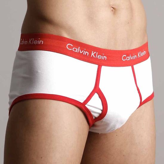 Мужские трусы брифы Calvin Klein 365 White Red Brief