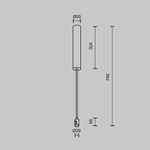 Основание на штанге Maytoni Accessories for tracks Flarity TRA159C-BB1-BS