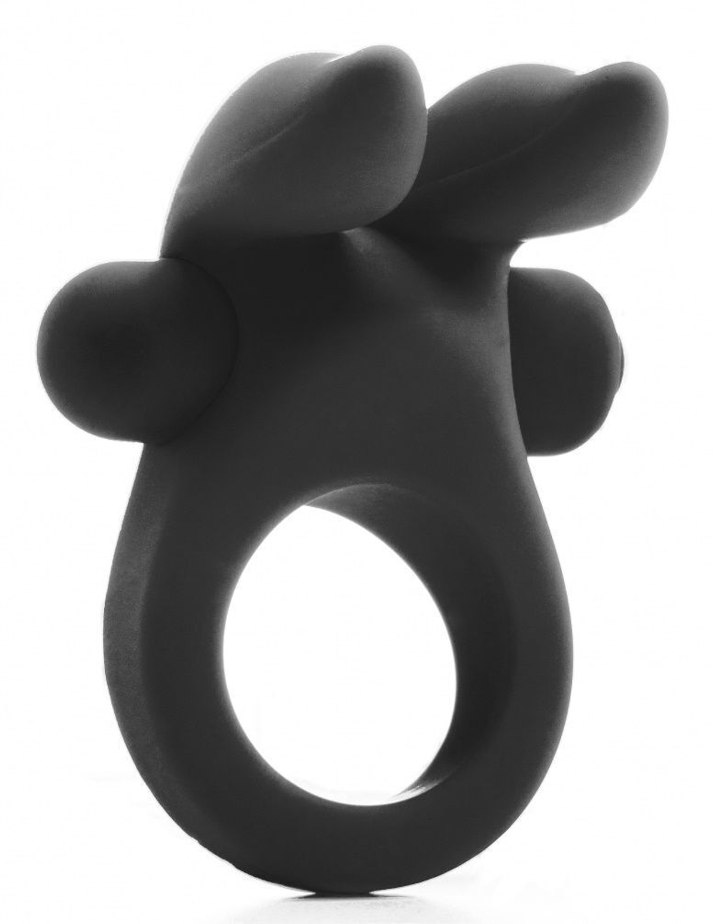 Черное эрекционное виброкольцо Rabbit Cockring (Цвет: черный)