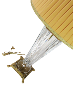 Olympus Brass Лампа настольная из венецианского стекла на бронзовом основании с абажуром