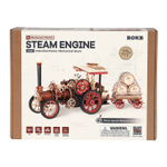 Сборный автомобиль на паровом двигателе от RORK и Robotime, купить в магазине, ANANAZA, не дорого деревянный конструктор, механические модели, 3D пазлы, ретро автомобили