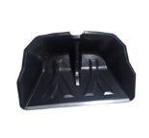 Лопата снеговая пласт.   ПОЛЯРНИК  чёрная  580*390   с алюм. планкой, б/ч (d-32мм) 100192-1