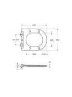 Унитаз-компакт CEZARES STYLUS CZR-538-CP-TOR/SC безободковый с сиденьем и смывом TORNADO