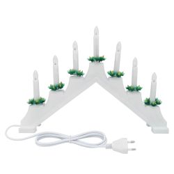 UDL-L7101-007-SWA-WW WHITE BRIDGE Фигура Новогодняя горка. 39.5х30.5см. 7 миниламп накаливания. Теплый белый свет. Корпус белый. Материал пластик. TM Uniel