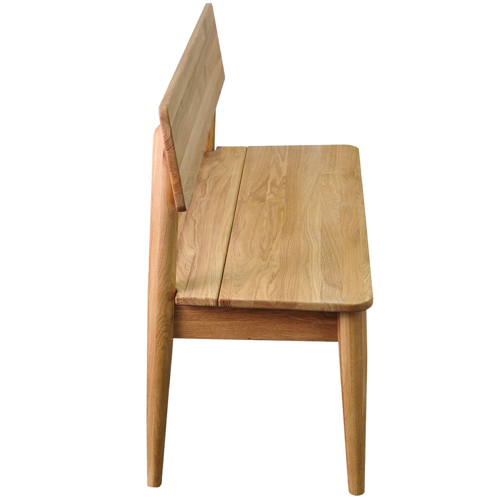 Скамья в прихожую деревянная Мудэ с местом для хранения вещей, скамья на кухню из массива дуба, скамья для спальни