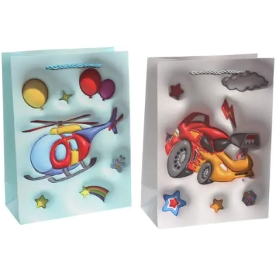 Пакет подарочный «Самолет» 18*24*8.50 см, микс