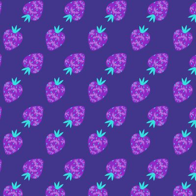 Фиолетовый принт с клубникой