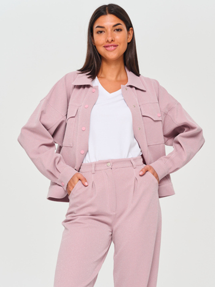 Комплект: бомбер и брюки бананы пудра