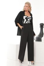 Брюки-палаццо черные с защипами DStrend (Акция)