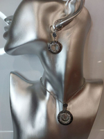 Комплект бижутерии классический женский. В греческом стиле. Набор, комплект серьги с подвесками "Греция"