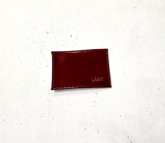 Картхолдер натуральная кожа, бордовый