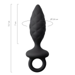 Черная анальная пробка 11,7см Toys Anal Plug Strob Size S