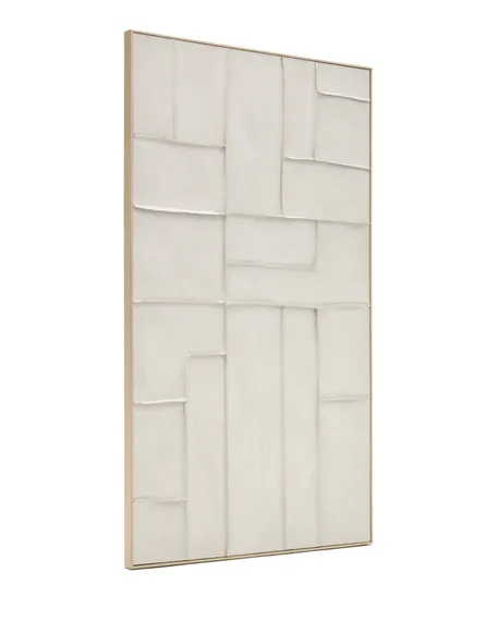 Большая картина Klis, 200х120 см, белый лен