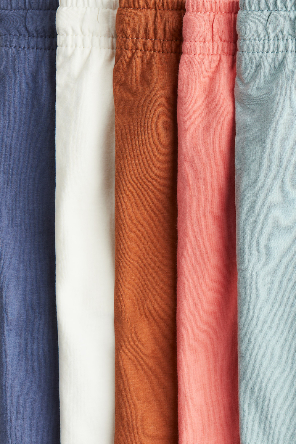 H&M Набор из 5 хлопковых трикотажных шорт, темно-синий