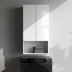 Шкаф навесной с дверками и открытой полкой, 50 см, белый глянец AM.PM X-Joy M85CHX05021WG