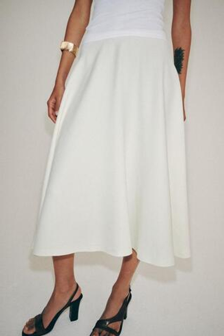 ZARA ЮБКА МИДИ — ZW COLLECTION, ЭКРЮ