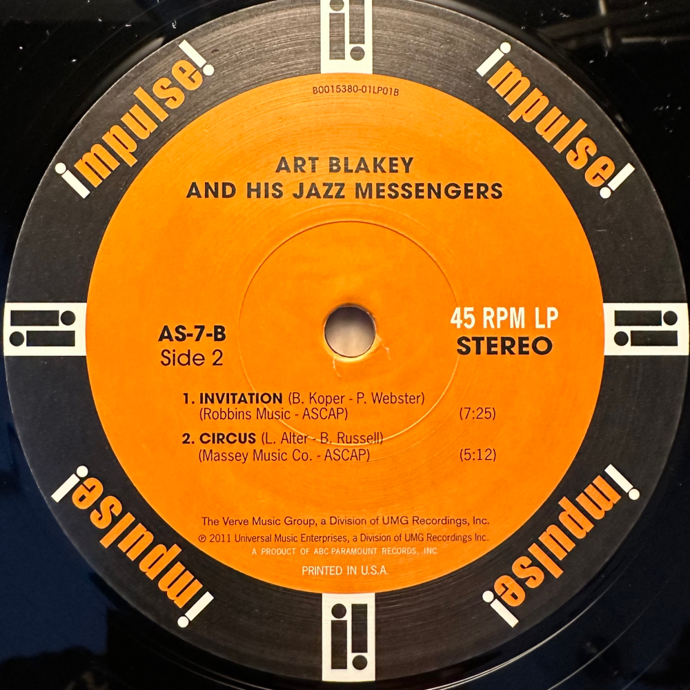 Art Blakey & The Jazz Messengers ‎– Art Blakey! Jazz Messengers (США 2011г.) 2х12", 45 RPM