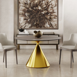 Стол круглый AXIS 120, шпон / опора золото