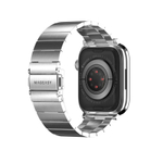 Стальной блочный браслет MAGEASY Maestro для Apple Watch 38, 40, 41 и 42 мм Браслет из нержавеющей стали с раскладывающейся застёжкой