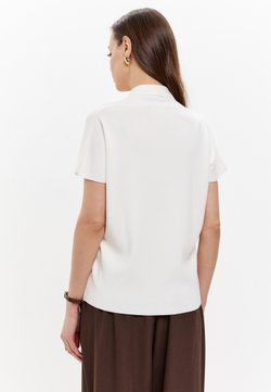 Топ с шалевым воротником