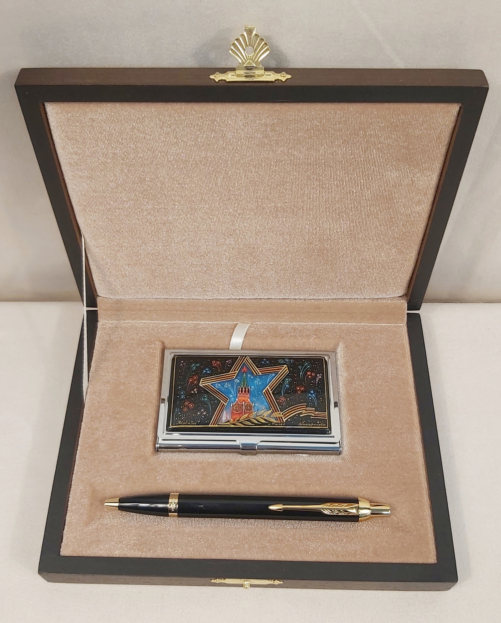 Набор "Москва" №2  визитница персональная, ручка