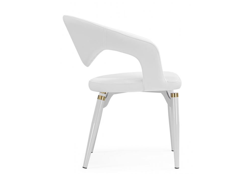 Стул на металлокаркасе Woodville Palma white, white and gold