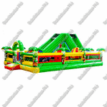 Надувной батут "Джунгли малый" борта с сеткой, размер 10*7*5 м