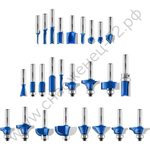 ЗУБР 26шт, набор профильных фрез по дереву