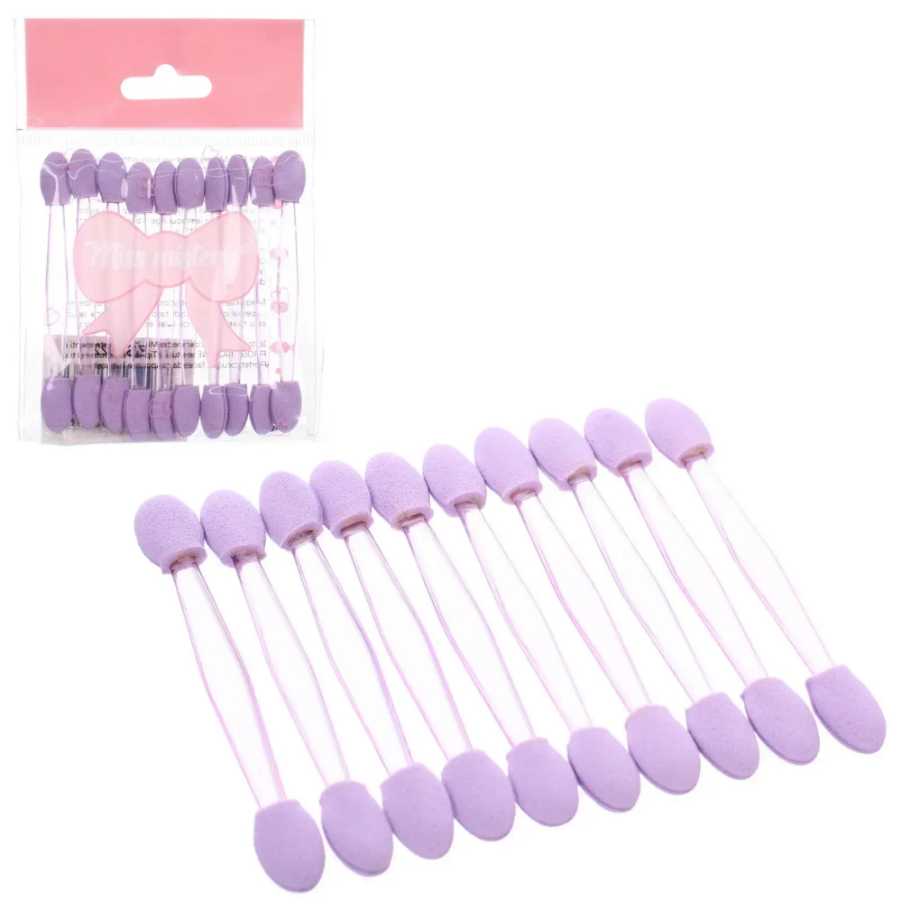 Аппликаторы для макияжа 10шт «ЭФФЕКТО», цвет фиолетовый, 7,5см