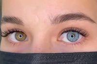 Голубые линзы с окантовкой Маркиза (Marquise ) Hollywood light blue / Цветные линзы для светлых и темных глаз /12 месяцев