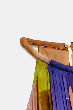 ZARA ПЛАТЬЕ С АСИММЕТРИЧНЫМ НИЗОМ И ПРИНТОМ, РАЗНОЦВЕТНЫЙ