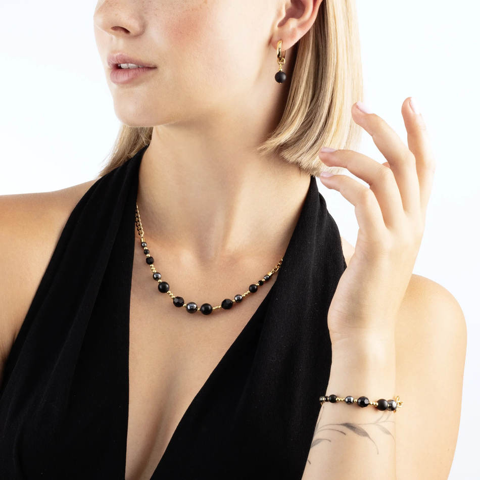 Браслет Coeur de Lion Black-Gold 4089/30-1316
