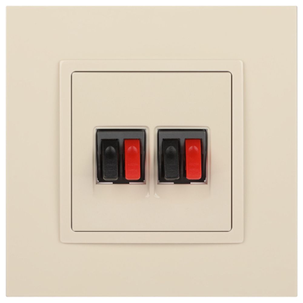 Розетка ЭРА Elegance 14-3112-02 аудио двойная IP20 слоновая кость