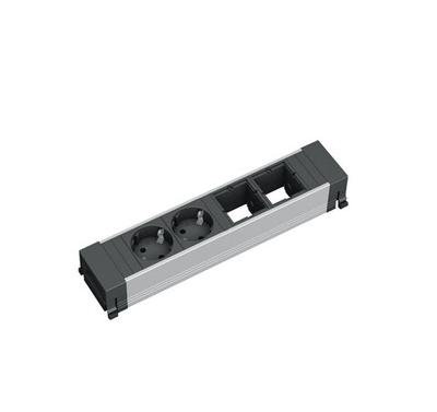 CONFERENCE розеточный блок АЛЮМИНИЙ