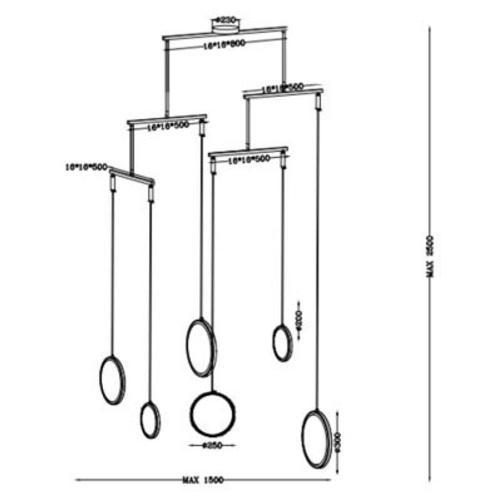 Pendant design lamp  Focus by YUJI OKITSU (система из lampshades)