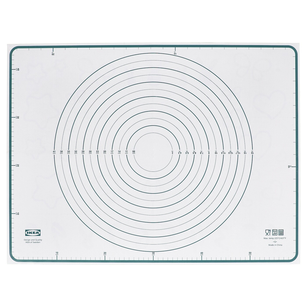 Коврик для выпечки IKEA BAKTRADITION (БАКТРАДИТИОН), Белый с рисунком, 61x46 см