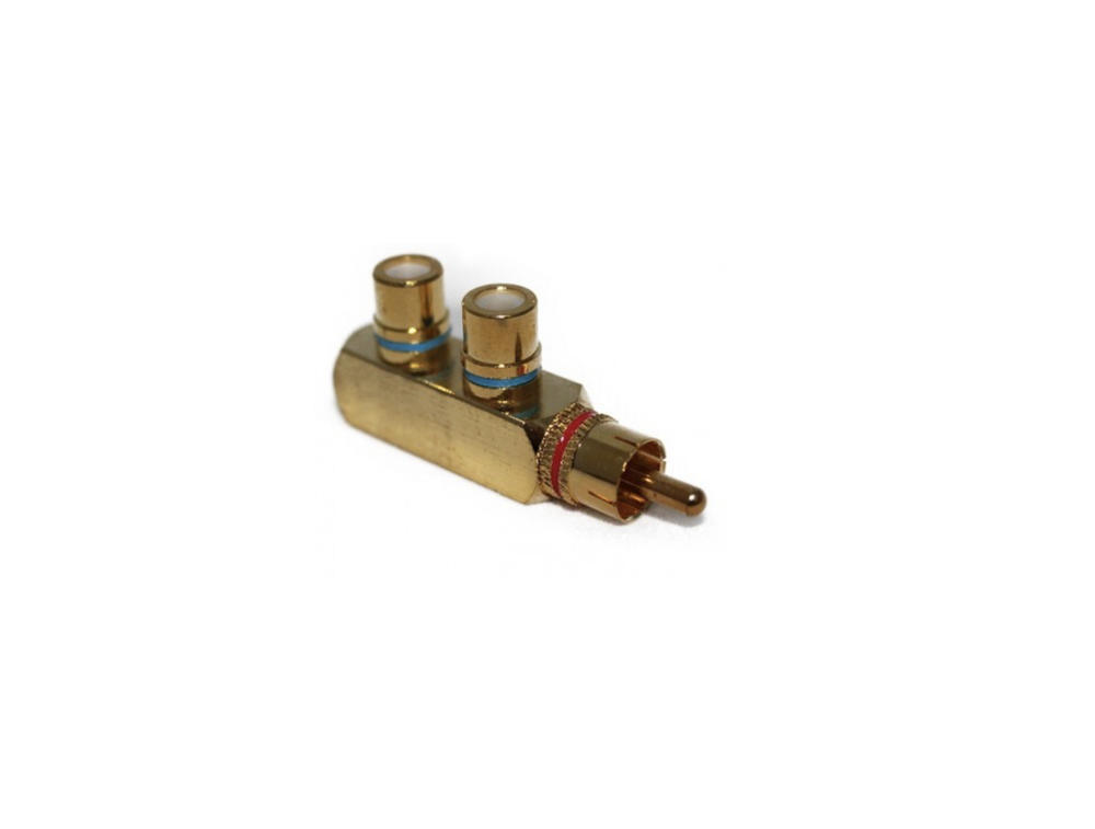 Audio Nova RCA.YF Y-образные RCA-коннекторы (1 штекер → 2 гнезда, Г-образные, пара)