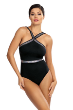 Совместный купальник с голографическим декором (Размер: 75/38) (Цвет: черный)