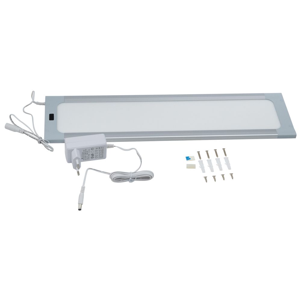 ULI-F42-7.5W4200K-DIM SENSOR IP20 SILVER Панель линейная светодиодная ультратонкая. с бесконтактным выключателем. диммер.460х120х11мм. 260Lm. Серебристый. ТМ Uniel