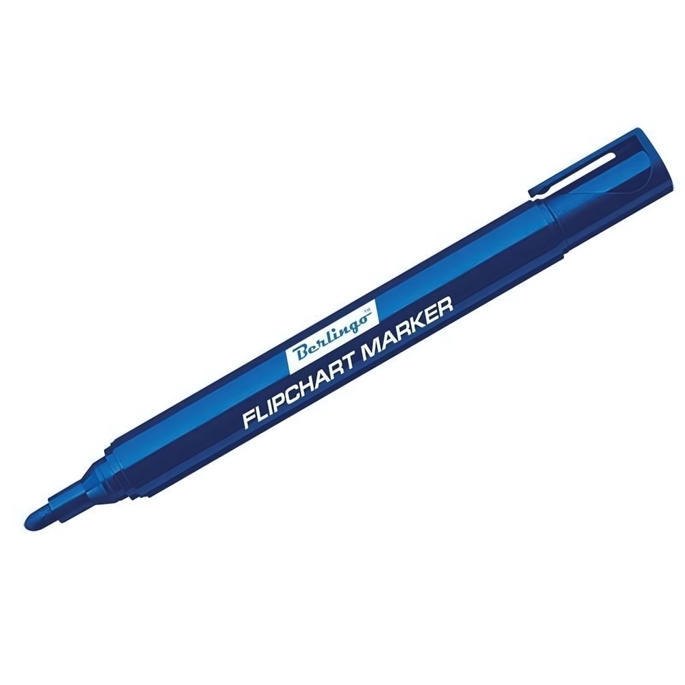 Маркер для флипчарта пулевидный, синий 2мм (Berlingo)