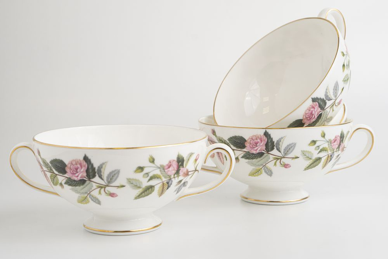 Три пиалы для мороженого с ручками из серии «Роза Хэтэуэй» (Hathaway Rose)