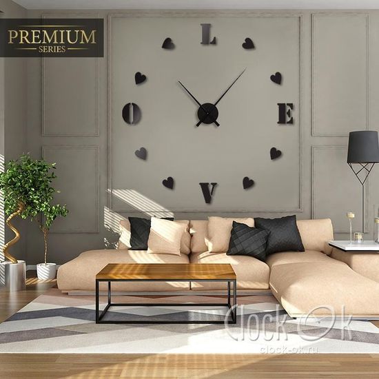 Настенные 3D часы Sweet Love