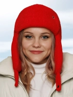 Шапка ушанка зимняя вязаная на флисе