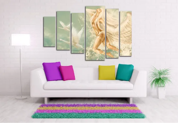 Модульная картина "Небесная дева"