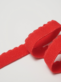 Резинка отделочная красная ажурная ширина 10 мм